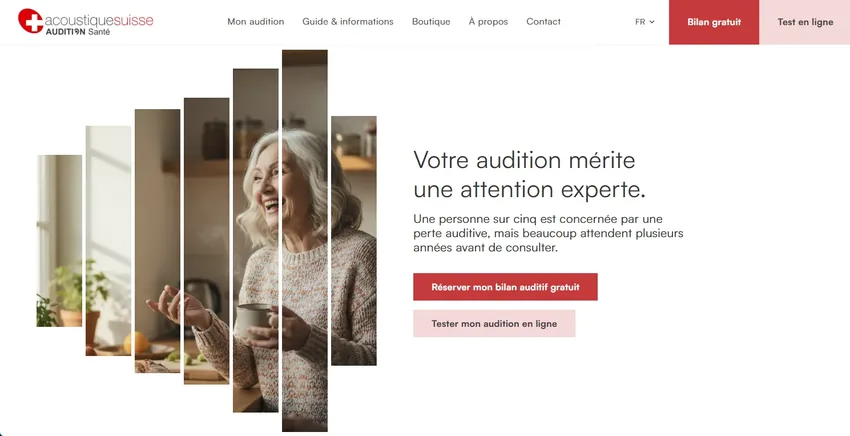 Capture du site Audition Santé