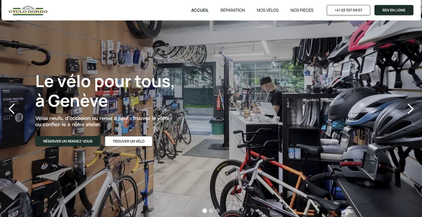 Capture du site Cyclo Gordo