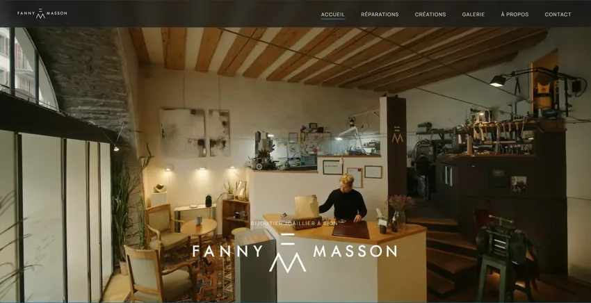 Page d'accueil du site Fanny Masson